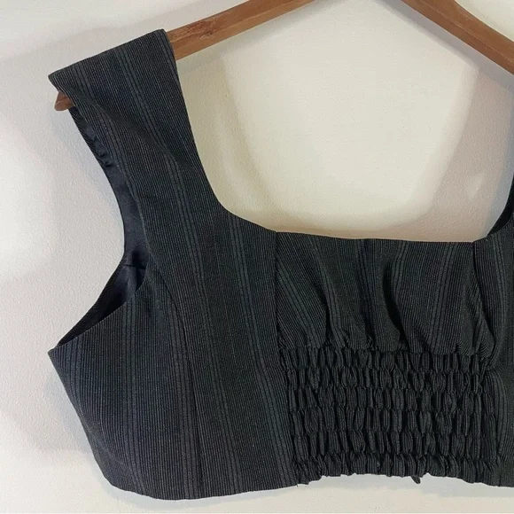 Y2K Clubwear Top Guess Bra Black Gray VTG Y3K Baddie Contemporary Medium 00s - Picture 9 of 13